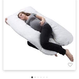 Basic great pregnancy pillow with grey cover